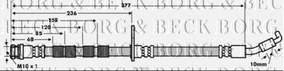 BORG & BECK bbh7635 -  Тормозной шланг
